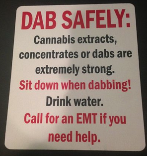 Cannabis Cup Caution Sign DabPad